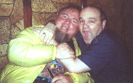 Thom The World Poet and Darren Poyzer, Austin Texas, 2002