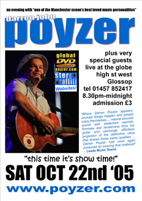 Darren Poyzer live at The Globe poster