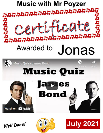 Certificate July 2021