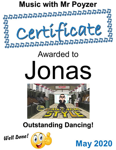 May Certificate 2020