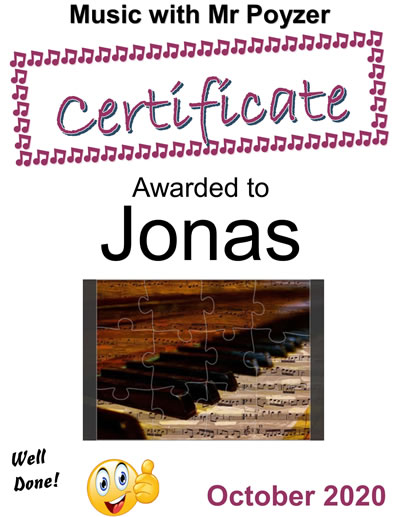 Certificate October 2020