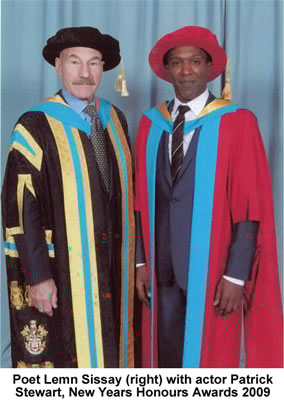 Lemn Sissay with Patrick Stewart