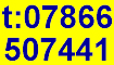 Tel 07866 507441