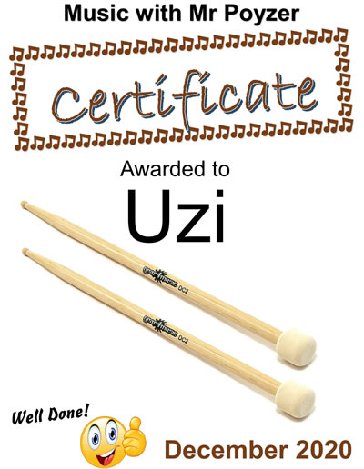 December 2020 certificate
