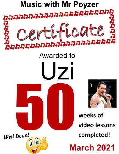 March 2021 certificate