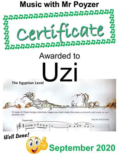 Certificate September 2020